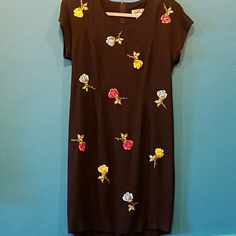 Vintage Colored Rose Dress